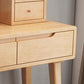 Nordic 4 cajones de maquillaje tocador de maquillaje espejo de madera de madera de madera