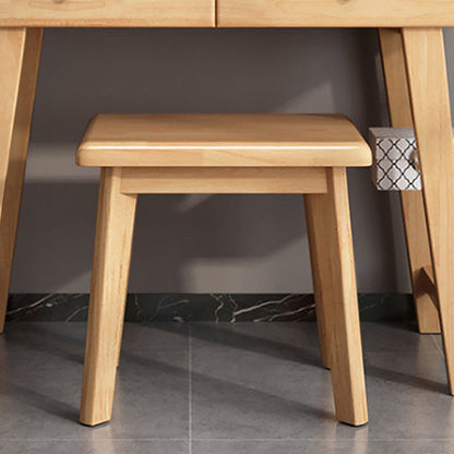 Mesa de tocador espejo escandinavo y taburete con 2 cajones