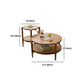 Nordic Cocktail Table 4 Legs Wooden with Storage Shelf Round Coffee Table Clearhalo 'Coffee & Accent Tables' 'Coffee Tables' 'coffee_tables' 'furn' 'furn_coffee_tables' 'Furniture' 'Living Room Furniture' 6068294