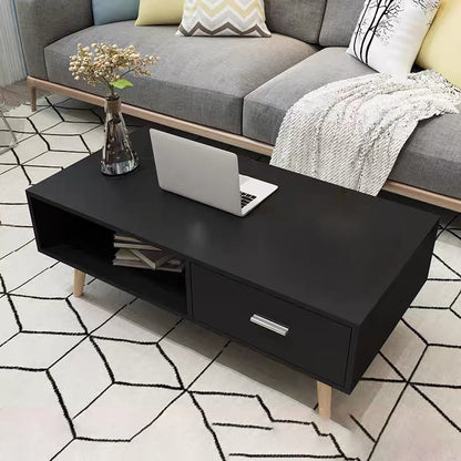 Tavolo da cocktail contemporaneo 4 gambe in legno con tavolino rettangolare singolo rettangolare