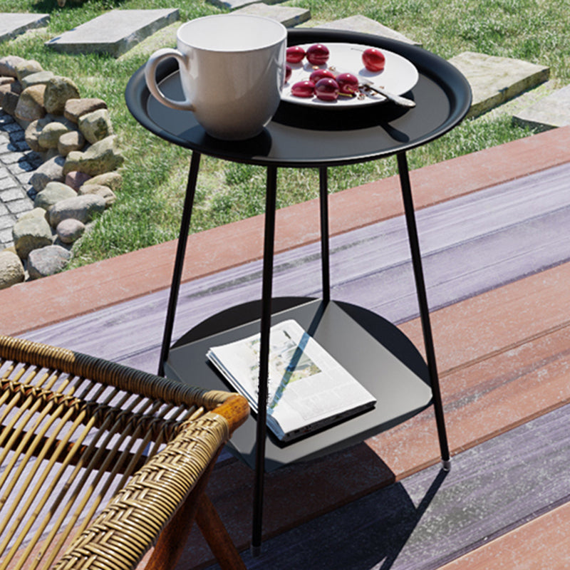 Bandeja de metal Topla superior Tabla de extremo 4 Piernas de doble mesa de rincón de nivel