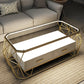 Cadre contemporain avec table basse rectangulaire simple à tiroir