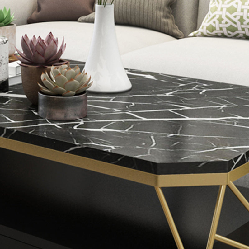 Cadre contemporain avec table basse rectangulaire simple à tiroir