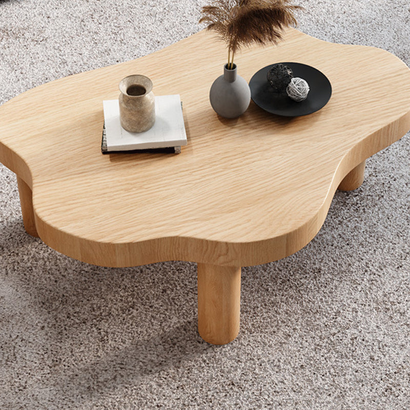 Nordic 3 Legs Cocktail Table Solid Wood Geometric Single Coffee Table Clearhalo 'Coffee & Accent Tables' 'Coffee Tables' 'coffee_tables' 'furn' 'furn_coffee_tables' 'Furniture' 'Living Room Furniture' 6068623