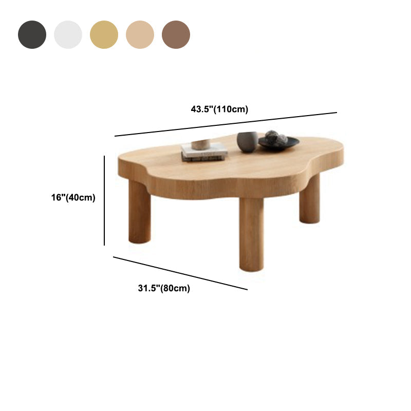 Nordic 3 Legs Cocktail Table Solid Wood Geometric Single Coffee Table Clearhalo 'Coffee & Accent Tables' 'Coffee Tables' 'coffee_tables' 'furn' 'furn_coffee_tables' 'Furniture' 'Living Room Furniture' 6068628