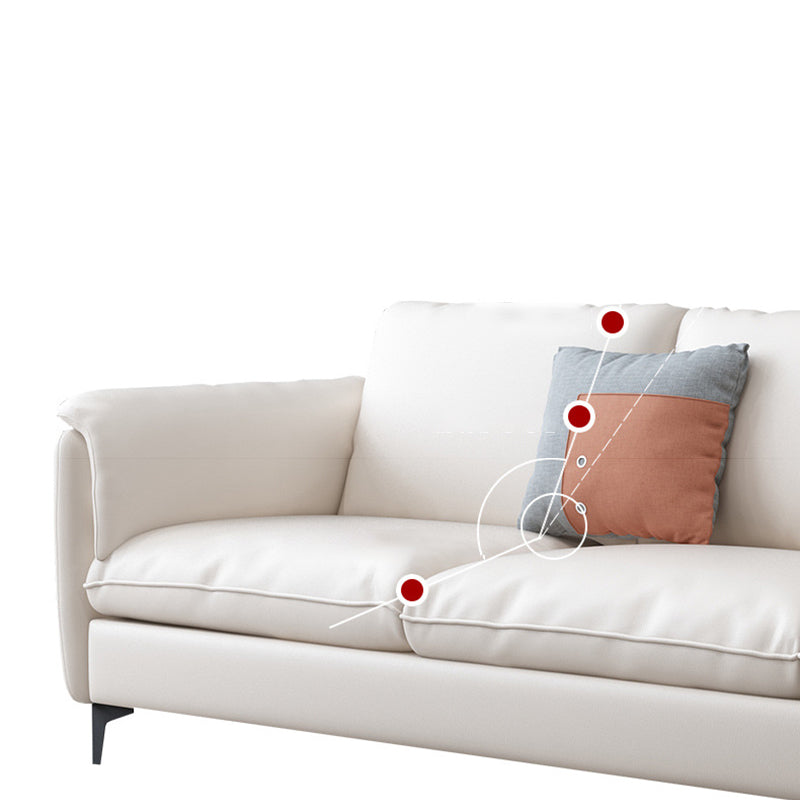 Weißes Lederkissen -Rückensofa zeitgenössischer Kissen -Oberarmsofa