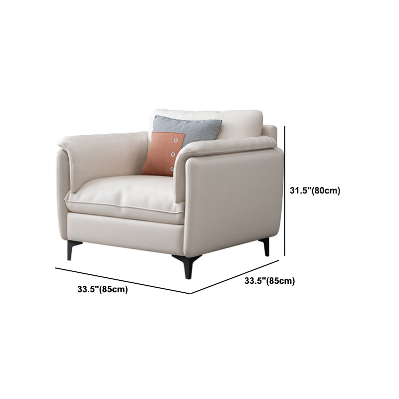 Weißes Lederkissen -Rückensofa zeitgenössischer Kissen -Oberarmsofa