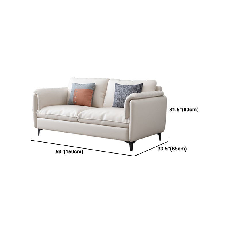 Weißes Lederkissen -Rückensofa zeitgenössischer Kissen -Oberarmsofa