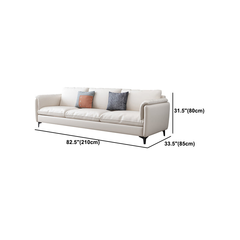 Weißes Lederkissen -Rückensofa zeitgenössischer Kissen -Oberarmsofa