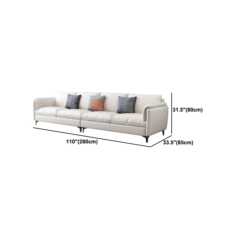 Weißes Lederkissen -Rückensofa zeitgenössischer Kissen -Oberarmsofa