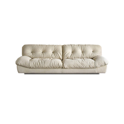 Modern Tufted Back Settee 31.49" High Armless Seating in Beige