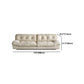 Modern Tufted Back Settee 31.49" High Armless Seating in Beige