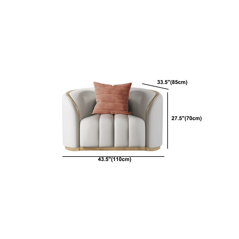 Divano in pelle contemporanea di divano a smoking posteriore stretto per soggiorno