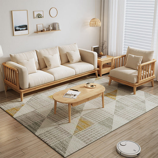 35,4 "H zeitgenössische Baumwollmischungs -Quadratarmsofa für Wohnzimmer