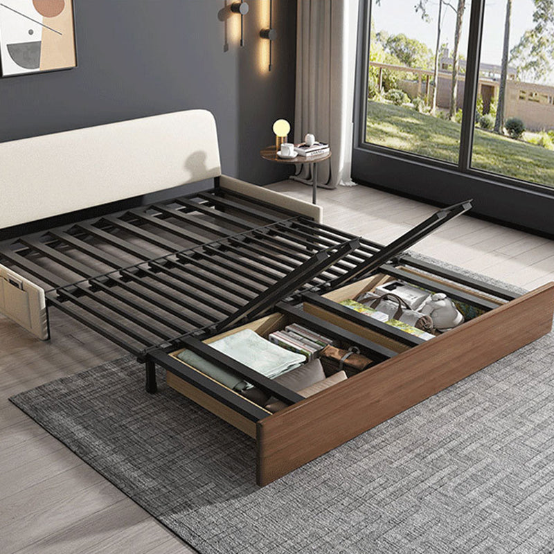 Moderner Stil 29.52 "H Faux Leder Armloses Sofa Bett mit Lagerung