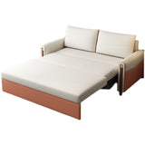 Zeitgenössischer 33,46 "H Faux Leder quadratisches Arm -Armsofa für Wohnung