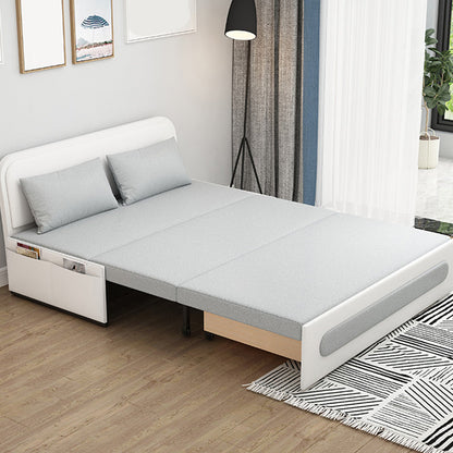 コンテンポラリー33.46 "Hフェイクレザーアームレスソファベッドストレージ付きアパート用