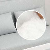 Contemporary 33.46"H Faux Leather Armless Sofa Bed for Apartment with Storage