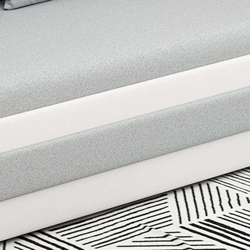 コンテンポラリー33.46 "Hフェイクレザーアームレスソファベッドストレージ付きアパート用