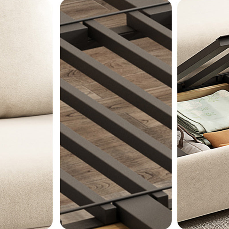 Contemporary 30.7"H Microfiber Square Arm Sofa Bed for Apartment
