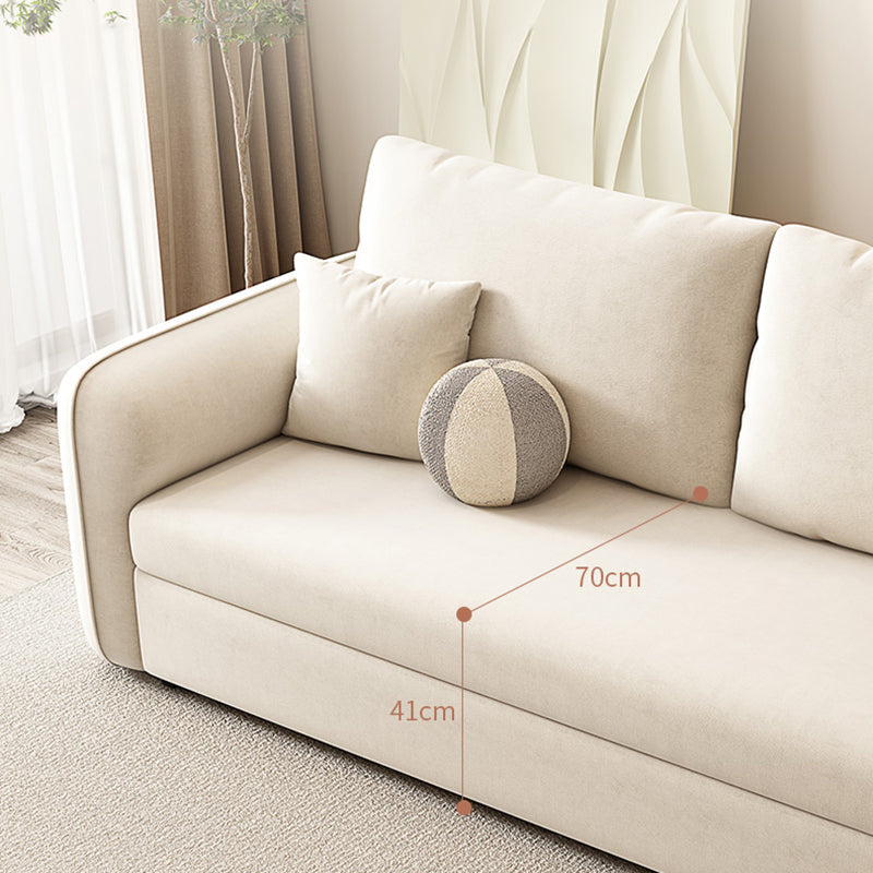 Contemporary 30.7"H Microfiber Square Arm Sofa Bed for Apartment