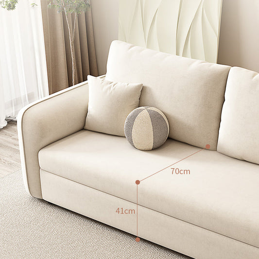 Zeitgenössischer 30,7 "H Mikrofaser -Quadratarmsofa für Wohnung