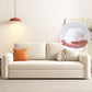Contemporary 30.7"H Microfiber Square Arm Sofa Bed for Apartment
