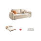 Contemporary 30.7"H Microfiber Square Arm Sofa Bed for Apartment
