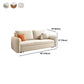 Contemporary 30.7"H Microfiber Square Arm Sofa Bed for Apartment