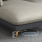 Sectional de almohada de cuero falso con chaise con brazo inclinado seccional