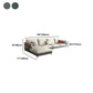Sectional de almohada de cuero falso con chaise con brazo inclinado seccional