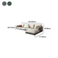 Sectional de almohada de cuero falso con chaise con brazo inclinado seccional