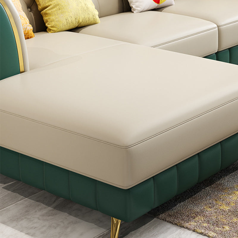 Section du bras évasé tufté avec oreillers