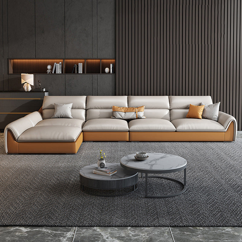 SOFA NEAPE NEAPE A 4 posti Sezione resistente alle macchie in pelle