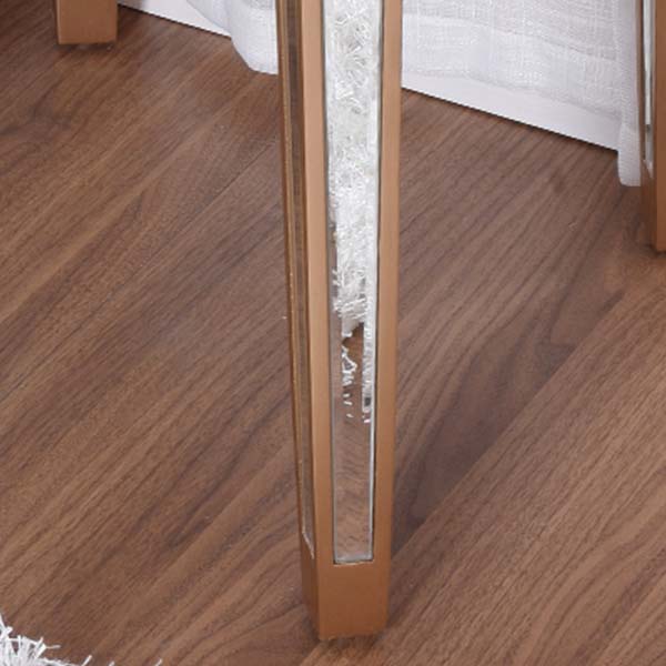 Modern de 25.6 "de altura 4 patas Mesa de vidrio cuadrada Top de vidrio superior