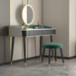 Vanity Set with 2 Storage Drawers Green Make-up Vanity, 15.74" Wide