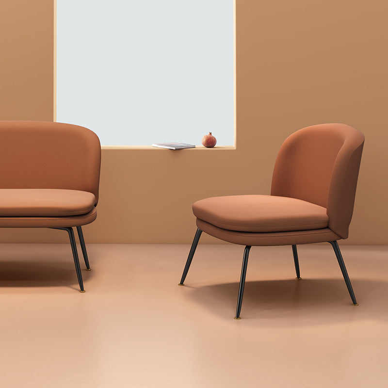 25.59 "Brede armloze stoel Lederen stoel voor woonkamer, vlekbestendig