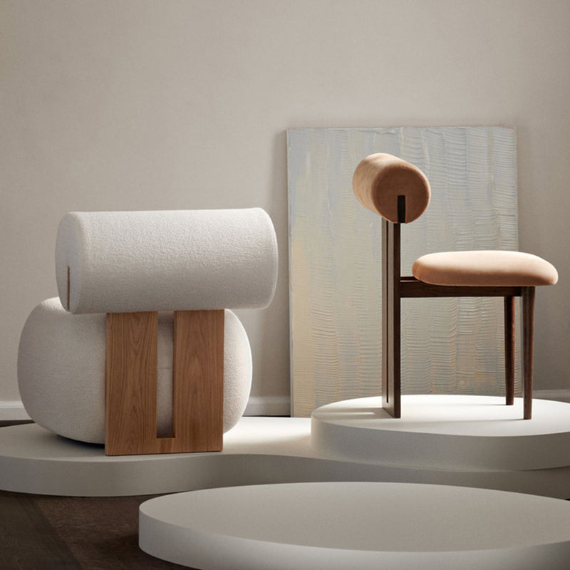 23.22 "Brede armloze stoel Solid Wood frame stoel voor woonkamer