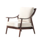 27.55" Wide Rubberwood Arm Chair Synthetic Basic Four Leg Chair White 1 Piece Walnut Clearhalo 'Accent Chairs' 'accent_chairs' 'Chairs & Seating' 'furn' 'furn_accent_chairs' 'Furniture' 'Living Room Furniture' 6069143
