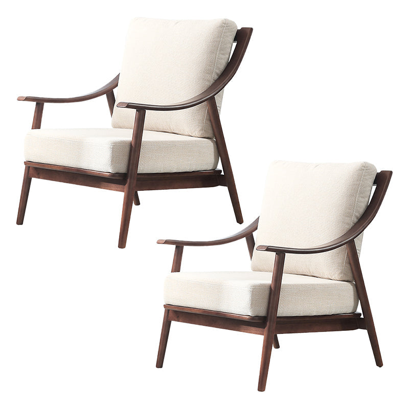 27.55" Wide Rubberwood Arm Chair Synthetic Basic Four Leg Chair White 2 Piece Set Walnut Clearhalo 'Accent Chairs' 'accent_chairs' 'Chairs & Seating' 'furn' 'furn_accent_chairs' 'Furniture' 'Living Room Furniture' 6069144