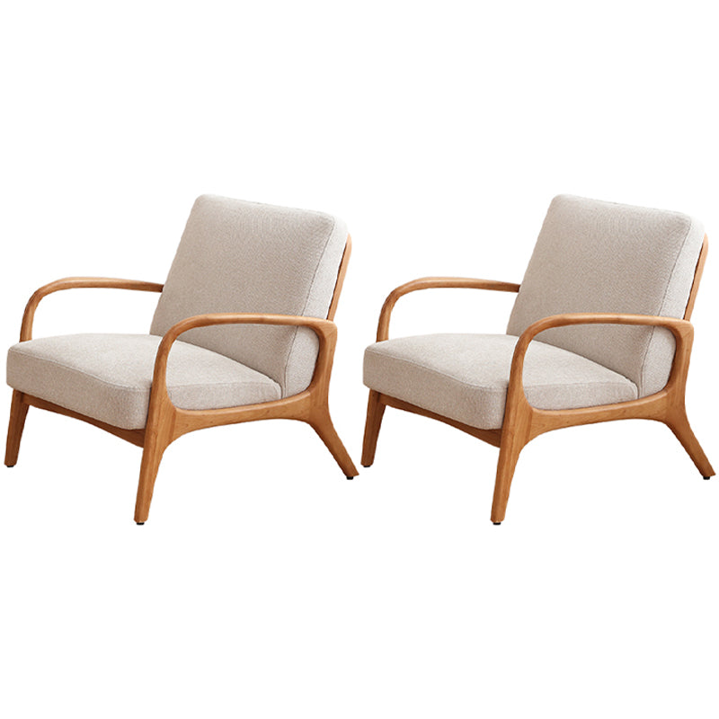 Rubberwood Arm Chair Synthetic Square Arms Chair, 28.34" Wide