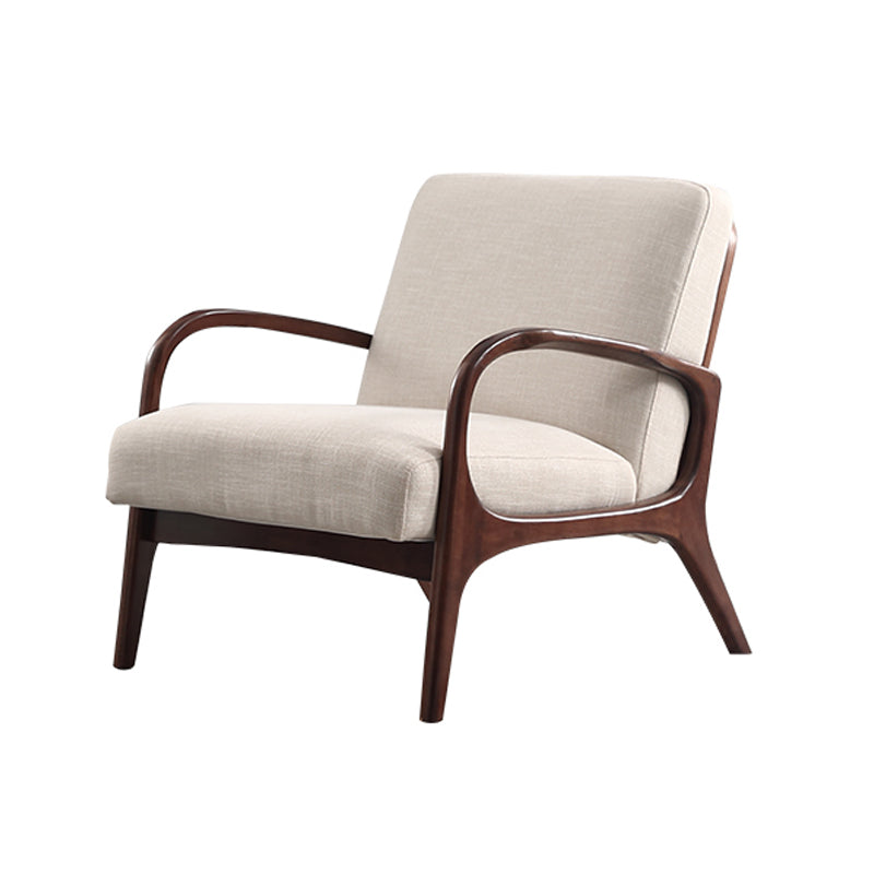 Rubberwood Arm Chair Synthetic Square Arms Chair, 28.34" Wide