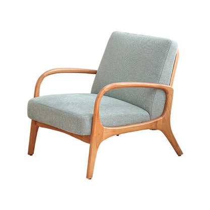 Rubberwood Arm Chair Synthetic Square Arms Chair, 28.34" Wide