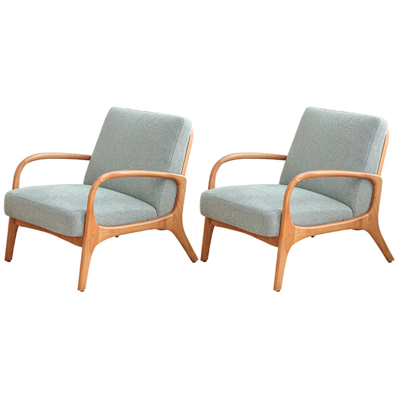 Rubberwood Arm Chair Synthetic Square Arms Chair, 28.34" Wide