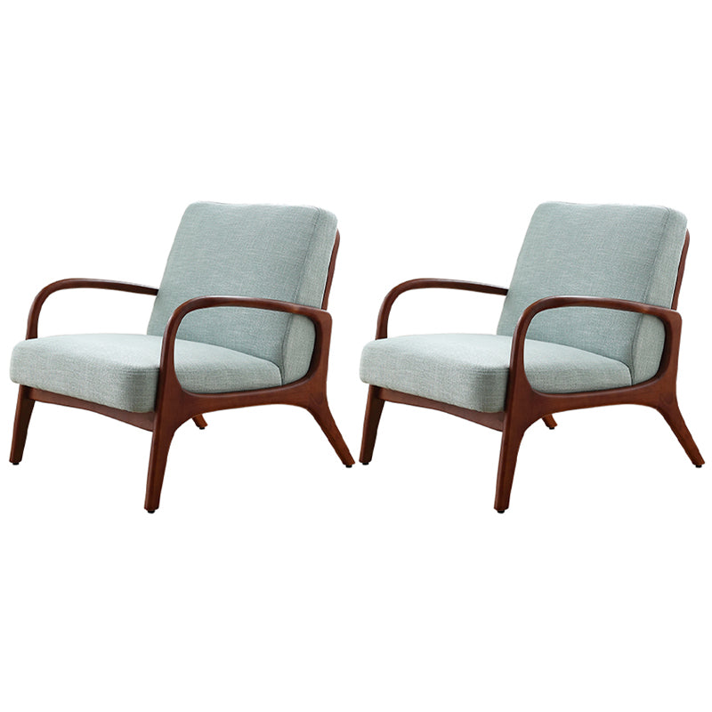 Rubberwood Arm Chair Synthetic Square Arms Chair, 28.34" Wide