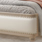Victorian White Panel Bett gepolstertes Kopfteilbett mit individuellen goldenen Beinen