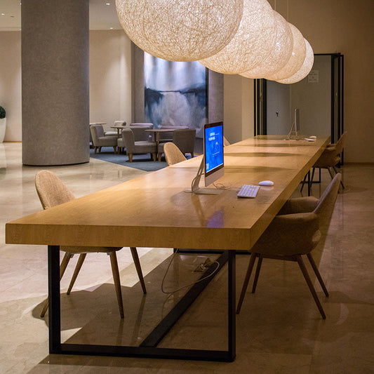 Industrial Rectangular Office Desk Solid Wood Home Writing Desk Clearhalo 'furn' 'furn_office_desk' 'Furniture' 'Office Desks' 'Office Furniture' 'office_desk' 6069302