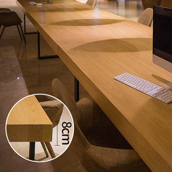 Industrial Rectangular Office Desk Solid Wood Home Writing Desk Clearhalo 'furn' 'furn_office_desk' 'Furniture' 'Office Desks' 'Office Furniture' 'office_desk' 6069306