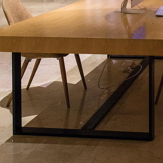 Industrial Rectangular Office Desk Solid Wood Home Writing Desk Clearhalo 'furn' 'furn_office_desk' 'Furniture' 'Office Desks' 'Office Furniture' 'office_desk' 6069307