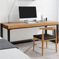 Industrial Metal Sled Office Desk Brown Home Writing Desk with Metal Legs Clearhalo 'furn' 'furn_office_desk' 'Furniture' 'Office Desks' 'Office Furniture' 'office_desk' 6069324